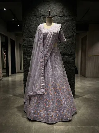 The Lavender Flora Lehenga